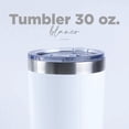 thumbnail image 4 of Vasos de Acero Inoxidable - Termo Tumbler | Vaso Térmico de 30oz - 900ml | Mantiene La Temperatura Entre 8 y 24 Horas - Bebidas Frias y Calientes | Tapa blanco 30oz - 900ml NORDAY  30TBLACK, 4 of 6