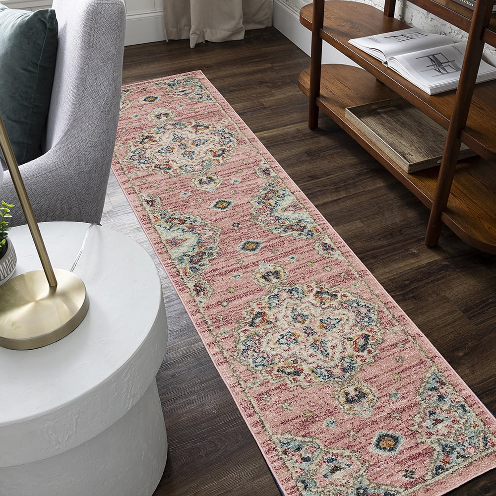 Mohawk Home Huffman Indoor Ornamental Runner Rug, Pink, 1'11" x 8'