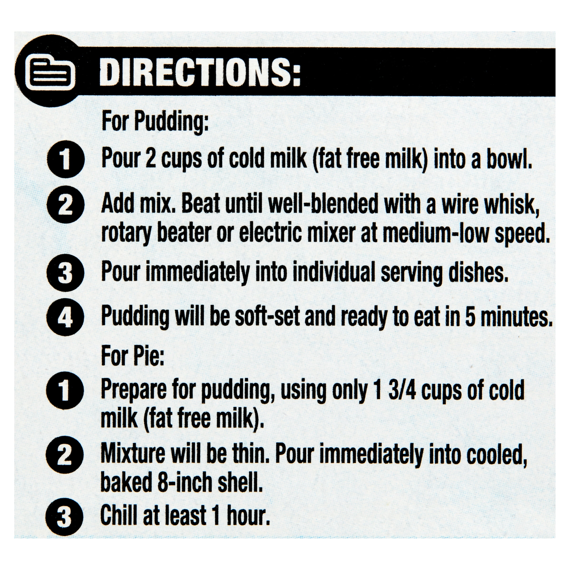 Great Value Sugar Free Chocolate Instant Pudding and Pie Filling, 1.5 oz