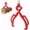 Red 18in, variant on 18 Inch Log Lifting Tongs 2 Claw Heavy Duty Steel Timber Grapple with Swivel for Tractor ATV and Truck