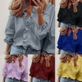 thumbnail image 5 of Summer Savings Clearance 2022! BEFOKA Womens Summer Tops Clearance, Women's Casual Solid Color Ruffle Collar Long Sleeve Ruffle Shirt Blouse V Neck Short Sleeve Shirt Tops Yellow XL, 5 of 5