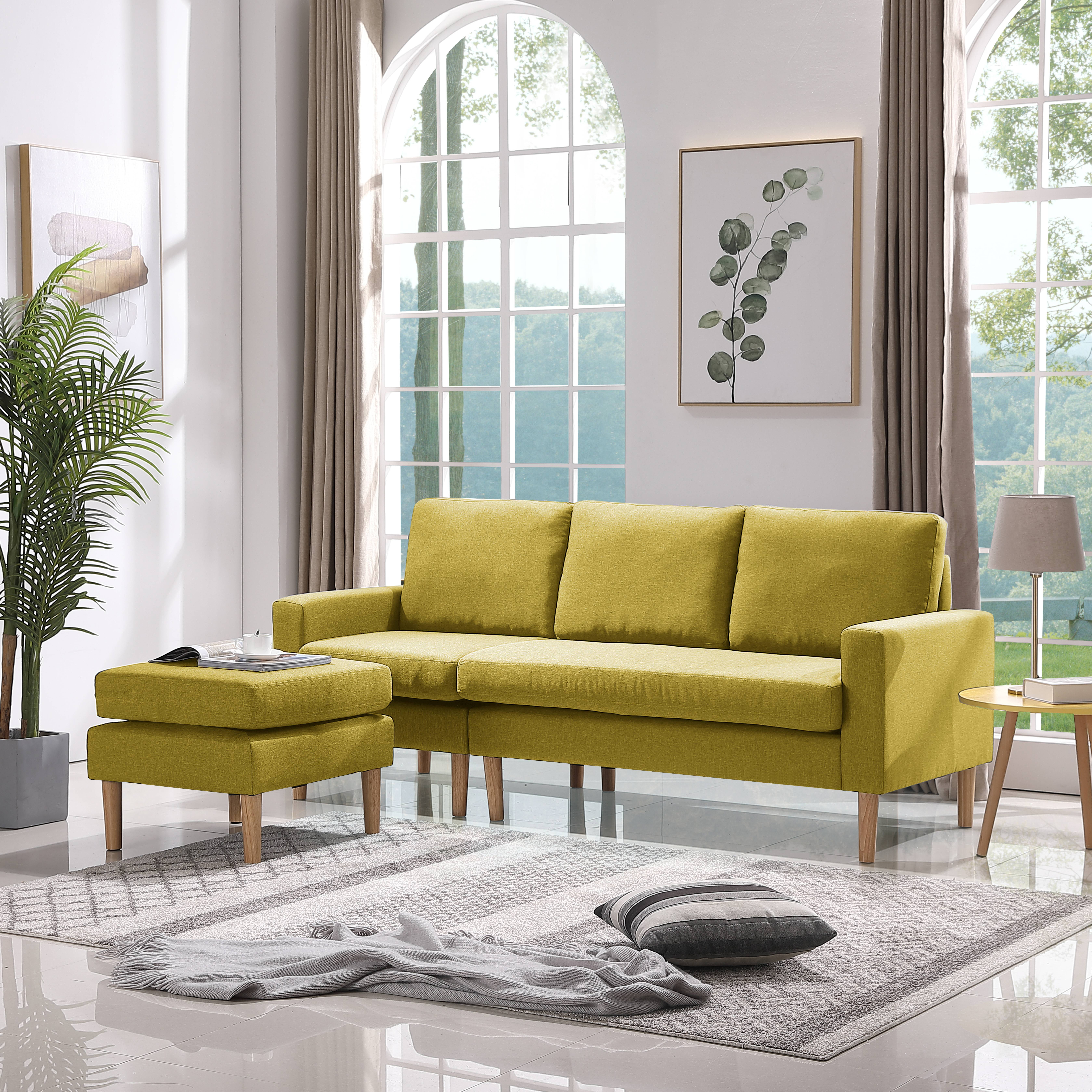 URHOMEPRO Reversible Sectional Sofa Couch