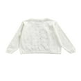 thumbnail image 3 of Infant Baby Girl Knitted Cardigan Flower Long Sleeve Button Coat, 3 of 6