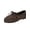 Brown, variant on Dlongli Women's Faux Suede Loafers Comfortable Closed Toe Lightweight Walking Slip on Bow Dress Shoes