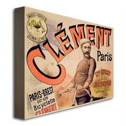 Trademark Art "Clement Bicycles, 1889" Canvas Wall Art