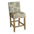 thumbnail image 1 of HomePop Lexie 39.5" Traditional Wood and Fabric Counter Height Barstool in Blue, 1 of 6