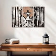 thumbnail image 2 of Elephant Stock Open Curtains Wall Art - Horizontal Multi Panel Canvas - Living Room Wall Decor - People Multi Panel - Gray And Brown Decor - 23" x 14", 2 of 4