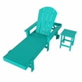 thumbnail image 3 of WestinTrends 2 Piece Adirondack Poly Reclining Chaise Lounge With Arms & Wheels, Turquoise, 3 of 5