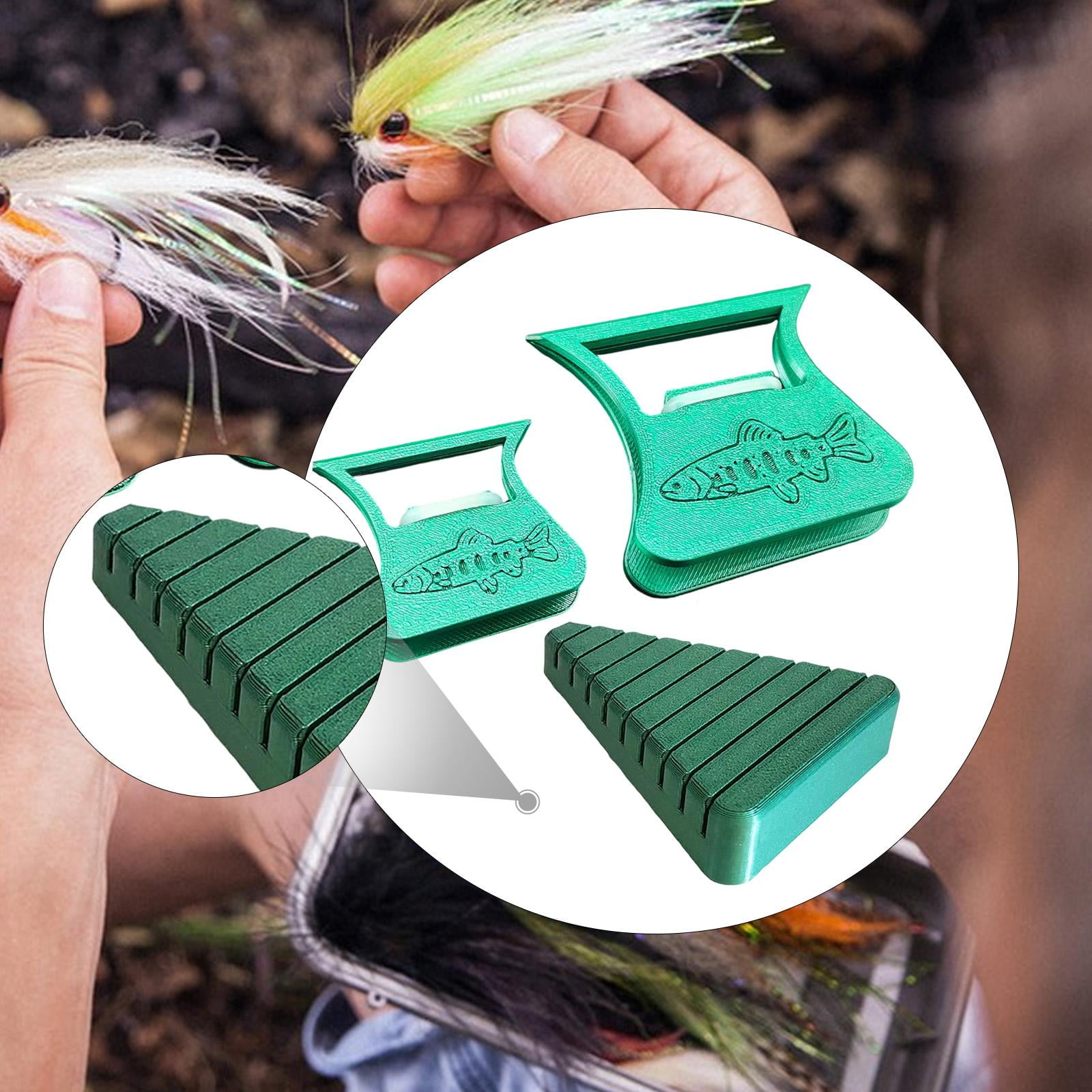 harayaa Fly Tying Hackle Pliers Fishing Parts Angler Gift Feather Clamps Portable Hackle Green