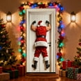 thumbnail image 5 of Decoraciones navideñas, adornos navideños, regalos navideños, divertidos carteles de Papá Noel para la puerta trasera, decoración divertida para la entrada navideña con regalo, decoración divertida pa, 5 of 5