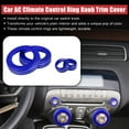 thumbnail image 2 of Unique Bargains 4pcs Blue Aluminum Alloy Car Center Control Ring Knob Ring Cover for Chevrolet Camaro 2010-2015 Switch Button Decor, 2 of 8
