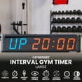 thumbnail image 2 of Synergee 28” Workout Interval Timer. Programmable Wall Mounted Interval Timer. Gym Timer with Wireless Remote. Tabata EMOTM Stopwatch Count Up/Down MMA Clock., 2 of 7