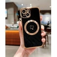 thumbnail image 2 of Compatible with iPhone 14 Case 2022, Compatible with MagSafe Heart Plating Camera Protection Phone Case for Women Girls Shockproof Compatible with iPhone 14 Case 6.1inch (Black), 2 of 12
