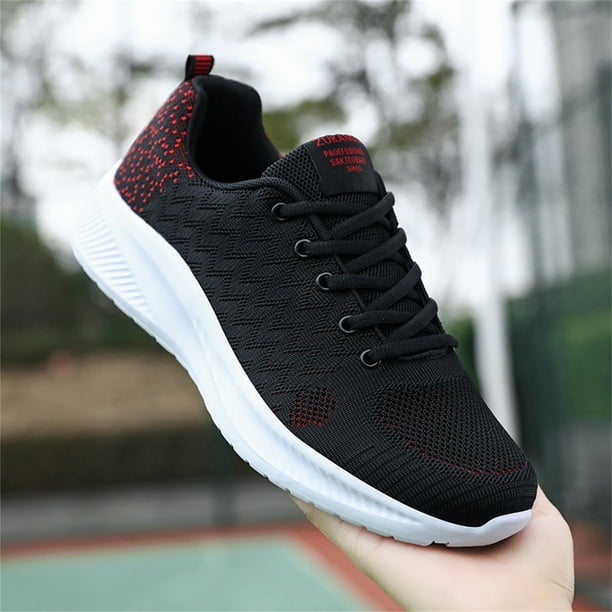 TOWED22 Men s Walking Shoes Sneakers Lace Up Tennis Running Athletic Shoes for Workout Gym Jogging Lightweight Casual Sneaker Red 10.5