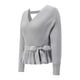 thumbnail image 5 of Txlixc Prendas de Punto de Estilo Suelto para Mujer, Jersey de Dobladillo con Volantes de Manga Larga con Cuello en V Profundo de Color Sólido Txlixc Moda, 5 of 7