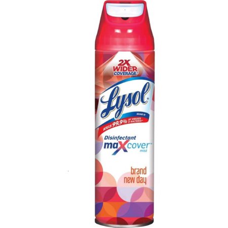 LYSOL Max Cover Disinfectant Mist, Brand New Day 15 oz (Pack of 6)