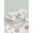 thumbnail image 4 of ZAXARRA Baby Girl 2Pcs Fall Outfits Long Sleeve Floral Print Ruffle Romper with Headband Set Infant Clothes, 4 of 7