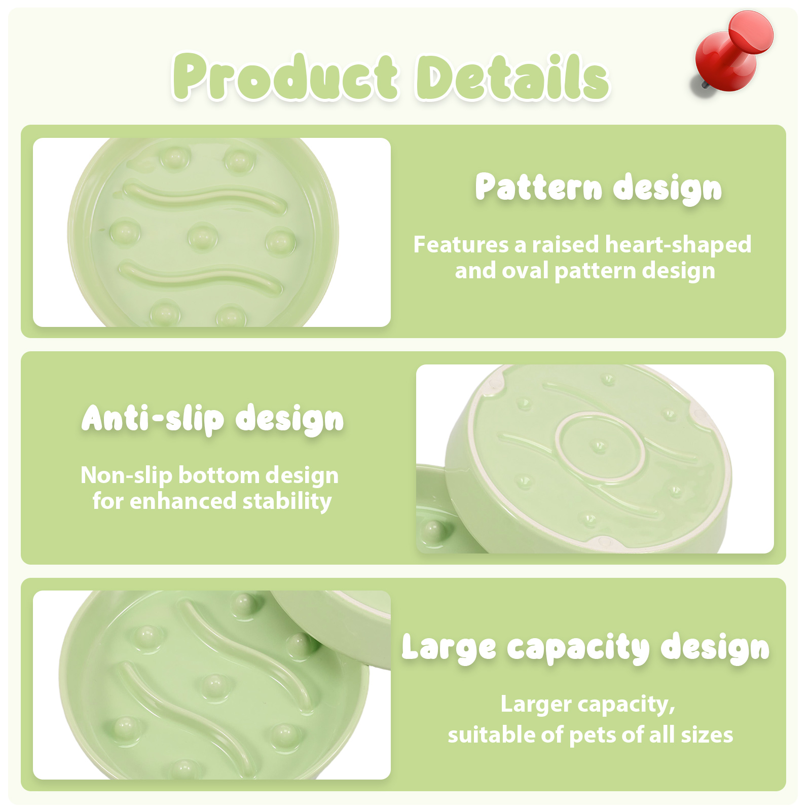 2 Pcs Cat Slow Feeder Bowl Smooth Ceramic Cat Food Bowl Slow Feeder with Nonslip Bottom，Keeps Pets Busy and Prevents Puppy Overeating