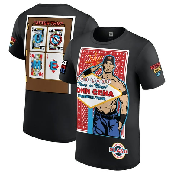Youth Black John Cena Farewell Tour 2025 Las Vegas T-Shirt