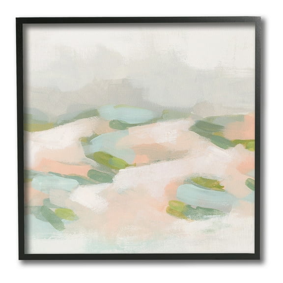 Stupell Industries Abstract Pastel Mountains Abstract Painting Black Framed Art Print Wall Art, 12 x 12