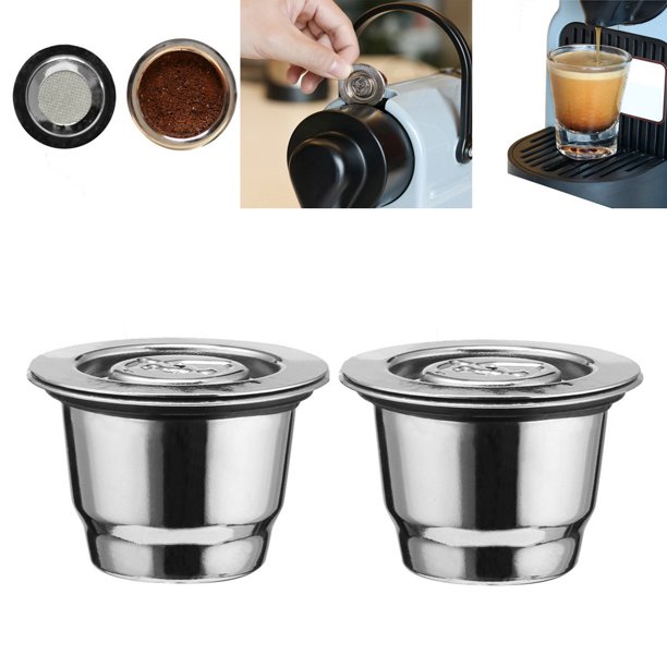 Stainless Steel Coffee Filter 2Pcs Reusable Coffee Capsule Make For