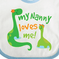 thumbnail image 4 of Inktastic My Nanny Loves Me Grandson Dinosaur Boys Baby Bib, 4 of 4