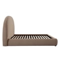 thumbnail image 3 of Feny King Size Bed w Arch Headboard- Camel Brown Velvet Upholstery, 3 of 6