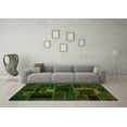 thumbnail image 3 of Ahgly Company Indoor Rectangle Oriental Green Modern Area Rugs, 3' x 5', 3 of 4