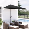 thumbnail image 2 of Outsunny Parasol Demi-Parasol Extérieur de Balcon 8 Pi Noir, 2 of 10