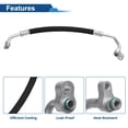 thumbnail image 4 of A/C Refrigerant Liquid Hose for Mercedes-Benz GL-350 2013-2015 Pressure Hose Air Conditioning Pipe Line No.1668300215 Rubber Iron, 4 of 6