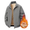 thumbnail image 5 of MYAOYI Mens Classic Full Zip Bomber Jacket Ribbed Trim Casual Daily Wear, 5 of 8