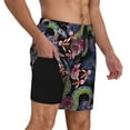 thumbnail image 3 of Fotbe Snake And Flower Men’s Swim Trunks Quick Dry Swim Shorts Board Shorts with Mesh Lining-XX-Large, 3 of 9