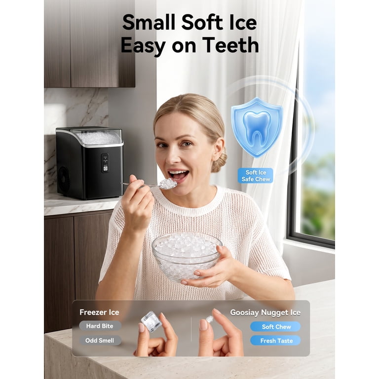 Goosiay Slim Countertop Nugget Ice Maker, 33 lbs Per Day photo 2