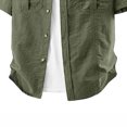 thumbnail image 5 of Kalauyu Short Sleeve Button Down Shirts for Men Turn Down Collar with Chest Pocket Lightweight Quick Dry Outdoor Work Shirts, 5 of 5