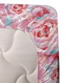 thumbnail image 3 of Ambesonne Nature Fitted & Flat Sheet with Sham 3 Pcs Set, Rose Flowers Blooming Joy, Twin, Dark Salmon and Grey Pink, 3 of 4