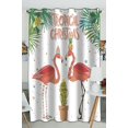 thumbnail image 1 of Cortina opaca ABPHQTO con ojales de flamencos y plantas navideñas tropicales 130x210 cm, 1 of 1