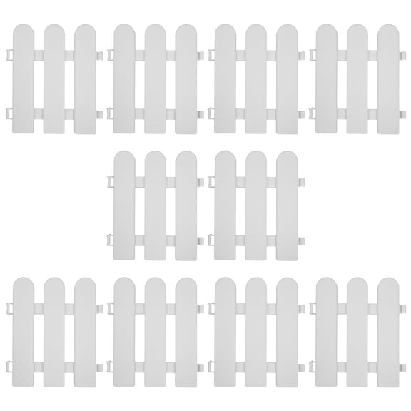 BERTDOMD 20 Pcs Fence Solid Plastic Fencing DIY Delicate Garden Courtyard Lawn Guardrail