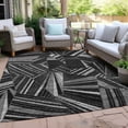 thumbnail image 6 of Addison Rugs Chantille Indoor/Outdoor Transitional Geometric Black Washable Rectangle Rug, 2'6" x 3'10", 6 of 6
