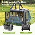 thumbnail image 3 of Behome Cat Carrier with Wheels, Foldable Puppy Travel Bag Support Up to 33 LBS, Super Ventilated Design, Ideal for Traveling/Hiking/Camping, 3 of 6