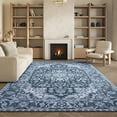 thumbnail image 5 of SAFAVIEH Tucson Brooke Traditional Machine Washable Area Rug, 5' x 8', Black/Beige, 5 of 14