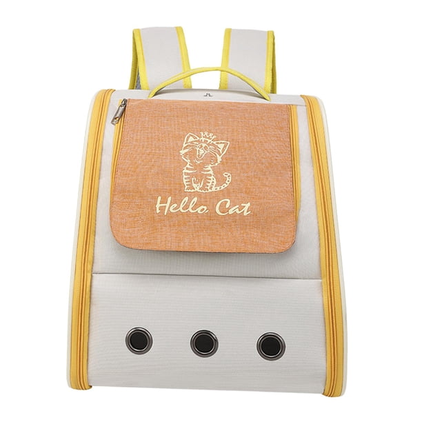 Mochila Transportadora para Gatos, Bolsa de Viaje para Mascotas, Fácil de Limpiar, Bolsa Portátil de Moda para Perros Y Gatos, Bolsa de Transporte Par Amarillo