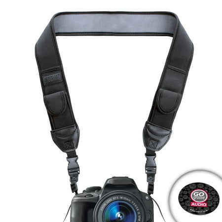 Neoprene 2 Buckle Pfd Camera Neck Strap Shoulder Sling with Neoprene Design , Quick Release Buckles and Accessory Storage Pockets by USA Gear - Works with Pentax K-70 , K-1 , K-3 II and More ()