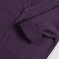 thumbnail image 6 of GiLiling Kids V Neck Cardigan - Solid Color Button Down Open Front Long Sleeve Knitted Sweater Coat for Girls Boys (Purple, 5-6 Years), 6 of 9