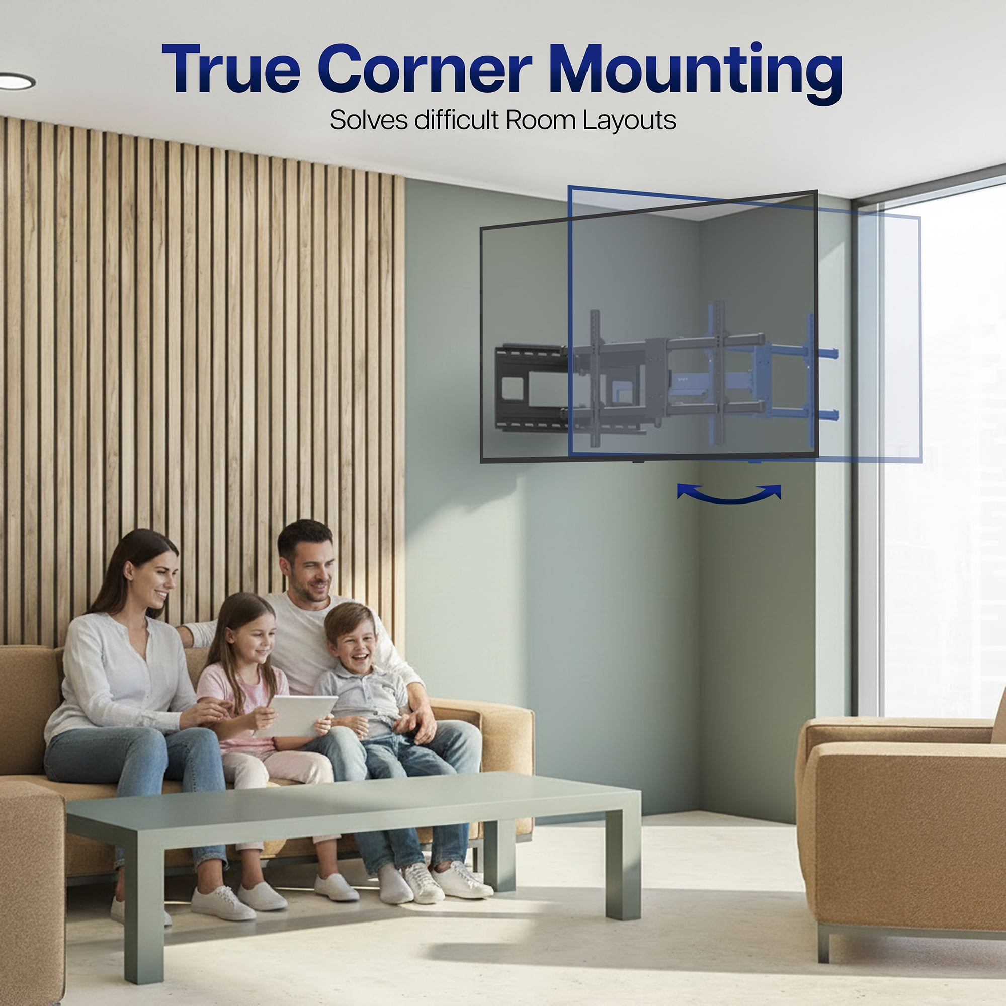 VIVO TV Wall Mount for 37"-85" Plasma Screen | Fully Articulating VESA Mount