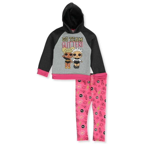 LOL Surprise Girls' Outfit Go Team Glitter! 2-Piece Leggings Set Outfit (Little Girls)