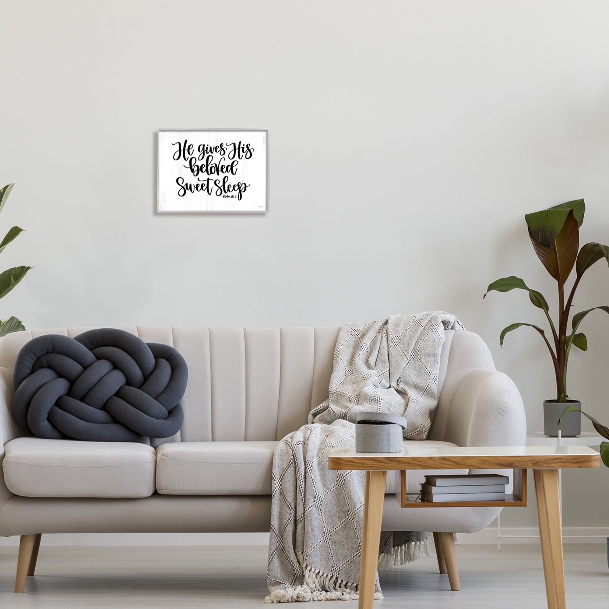 Stupell Industries Religious Proverb Bible Verse Quote Grain Pattern Graphic Art Gray Framed Art Print Wall Art, Design by Imperfect Dust