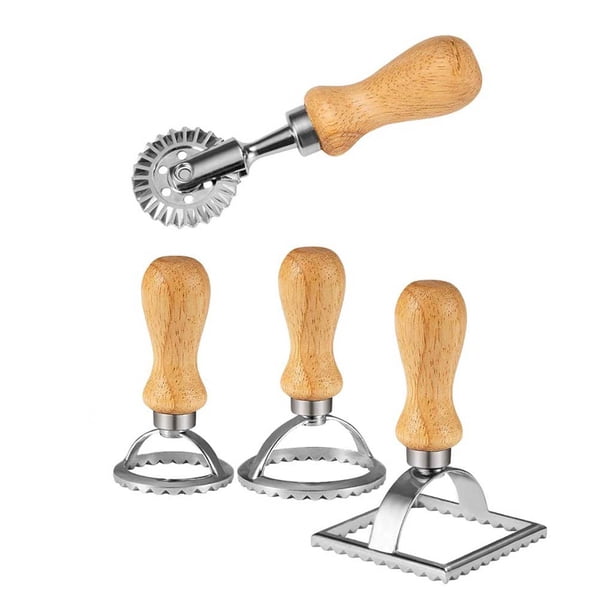 Ravioli Stamp Set Ravioli Maker Cutter Con Mango De Madera Para Ravioli Pasta Dumplings Lasagna Yuarrent HA025073-02