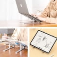 thumbnail image 4 of Laptop Stand, Adjustable ABS plastic Notebook Stand，Portable Foldable Laptop Holder for Desk Compatible with All 10-15.6in Laptops (white), 4 of 8