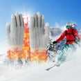 thumbnail image 2 of LEKODE Warm Gloves Workout Gloves Hiking Gloves Winter Gloves for Women Winter Gloves Men Womens Winter Gloves Biking Gloves Women Gloves Gray One Size, 2 of 9