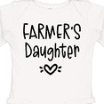 thumbnail image 4 of Inktastic Farmer's Daughter Heart Design Girls Long Sleeve Baby Bodysuit, 4 of 5